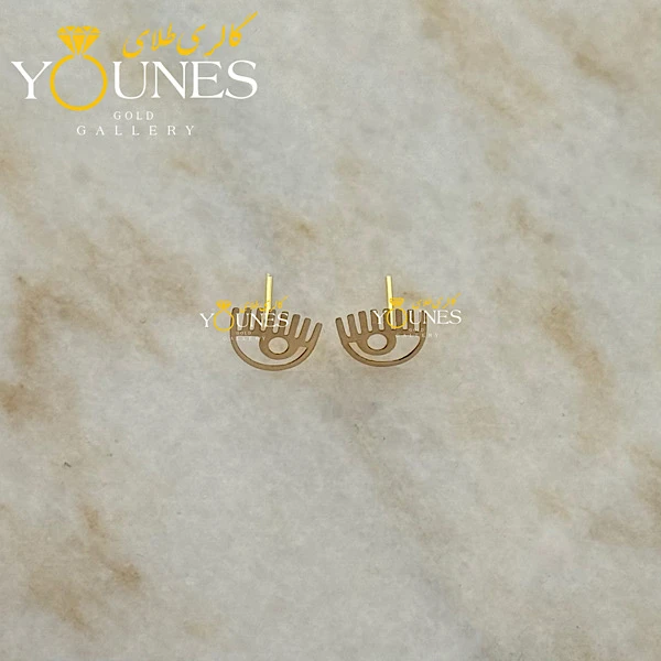 تصویر دوم گوشواره طلا میخی کیارا